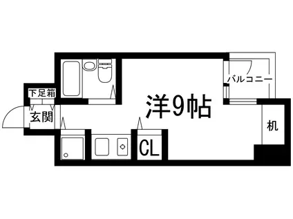 コメットマンション鴻池(ワンルーム/12階)の間取り写真