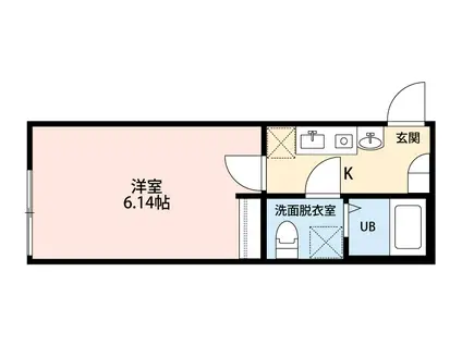 ホワイトパレット北烏山(1K/3階)の間取り写真