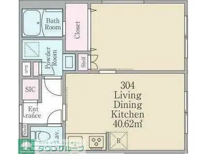 REVE RESIDENCE 本駒込(1LDK/3階)の間取り写真