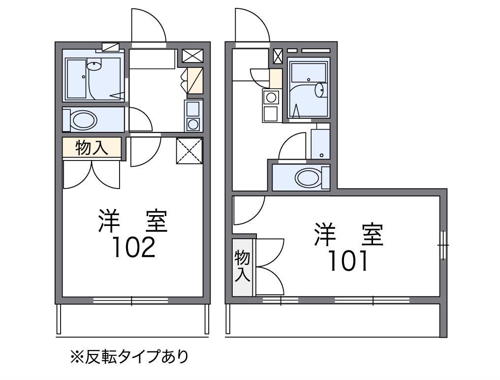 レオパレスKUWADA(1K/2階)の間取り写真