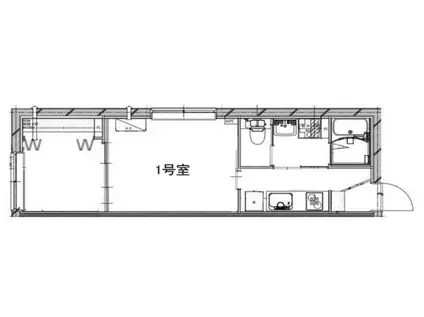 アルファベット森下(2K/3階)の間取り写真