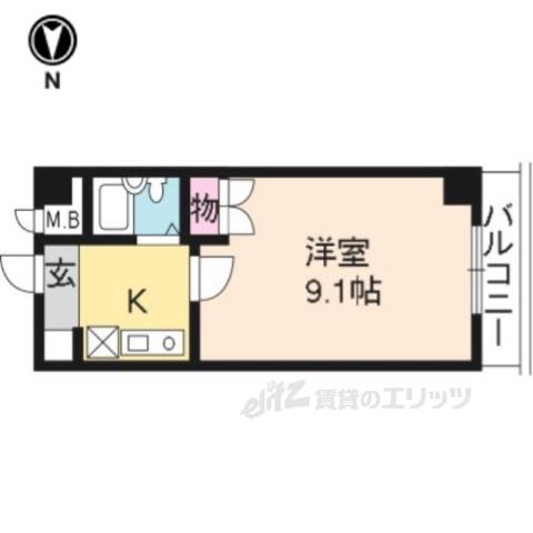 MAISON DE ELINA(1K/3階)の間取り写真