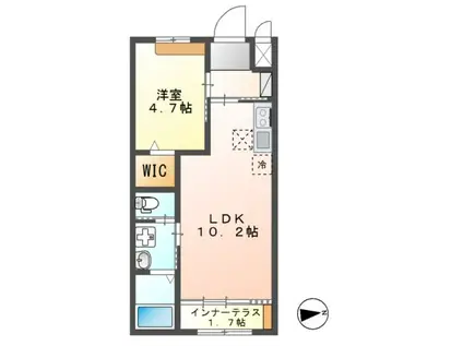パーチェ(1LDK/1階)の間取り写真