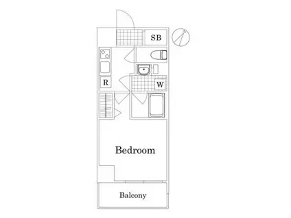 ザ レジデンス オブ トーキョー H20 スカイタワー(1K/2階)の間取り写真