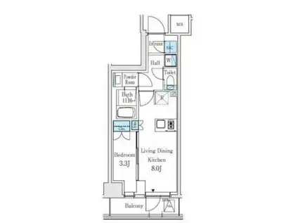 テラス駒込サウス(1SLDK/3階)の間取り写真