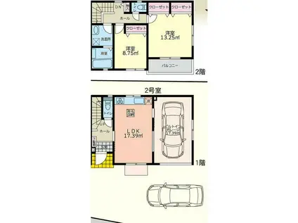 ガレリア湘南茅ケ崎F(2LDK/1階)の間取り写真