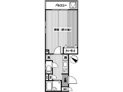 エスコート都立大学(1K/7階)の間取り写真