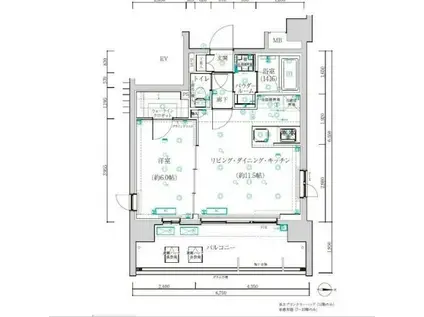 アルテシモ レフィナ(1LDK/7階)の間取り写真
