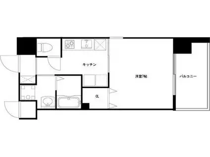 フェレシュテ洗足(ワンルーム/2階)の間取り写真