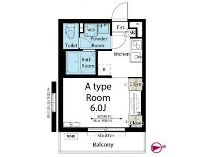 リブリ・コズミック矢向(1K/3階)の間取り写真