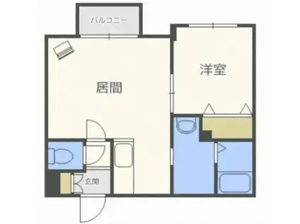 DOMUS(1LDK/1階)の間取り写真