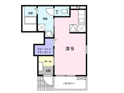 メゾン・ジェルメ(ワンルーム/1階)の間取り写真