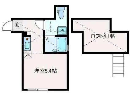 アーバンコート(ワンルーム/1階)の間取り写真