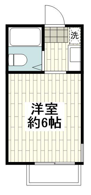 コーポ中川A(ワンルーム/1階)の間取り写真