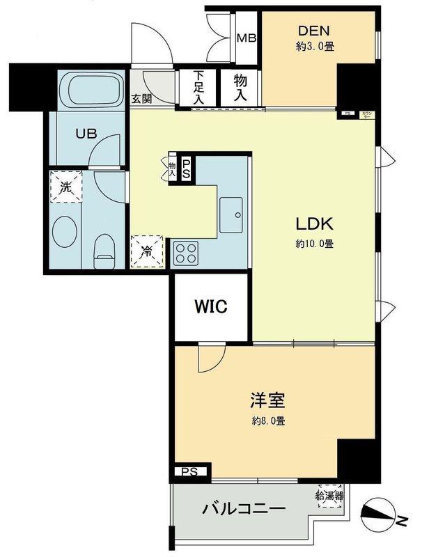 ベルファース本郷弓町(1LDK/14階)の間取り写真