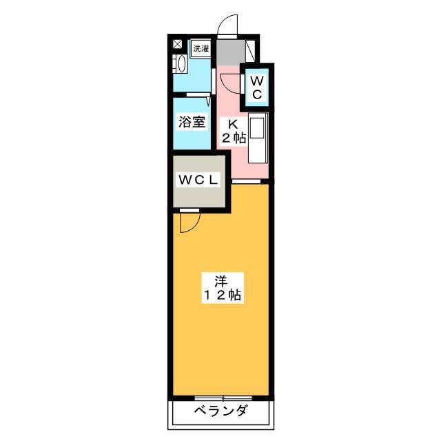 サンヴィヴェール(1K/5階)の間取り写真
