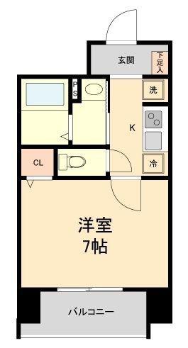 HF仙台本町レジデンス(1K/3階)の間取り写真