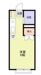 エリーテ茅ヶ崎(ワンルーム/2階)の間取り写真