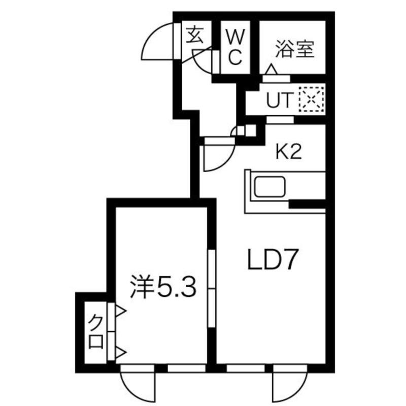 ロイヤルコート(1LDK/3階)の間取り写真