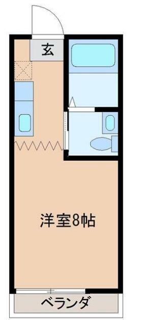 コーポ六実 1(1LDK/2階)の間取り写真