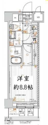 レガリス目白学習院下(1K/3階)の間取り写真