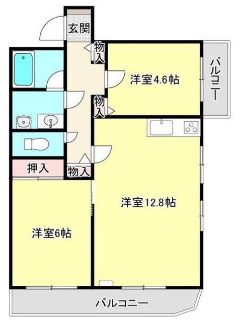 ラルス・マロン(3DK/4階)の間取り写真