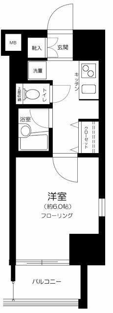アーバンファースト両国(1K/10階)の間取り写真
