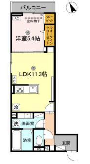 ル トレフル(1LDK/2階)の間取り写真