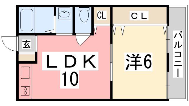 長田コーポ(1LDK/3階)の間取り写真
