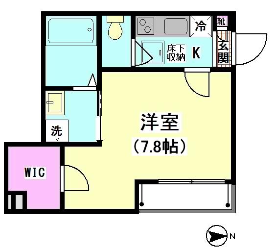 グリュック南品川(1K/1階)の間取り写真