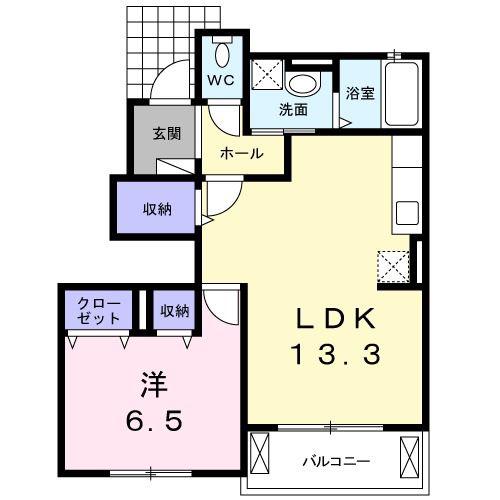 アーバンステージI(1LDK/1階)の間取り写真