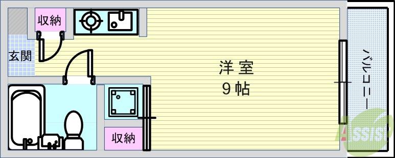 PEDDY MARRYI(ワンルーム/2階)の間取り写真