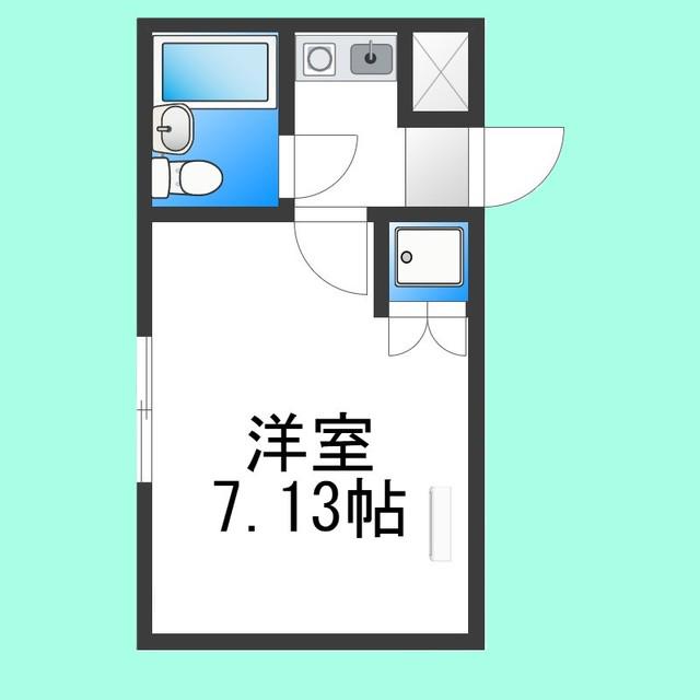コレクション堺市駅(1K/3階)の間取り写真