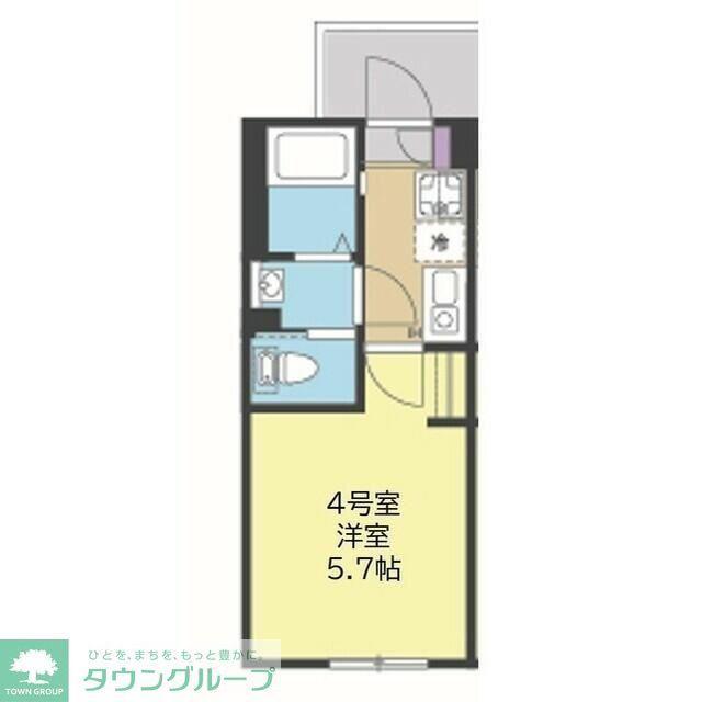 NORDUS AXIS(1K/1階)の間取り写真