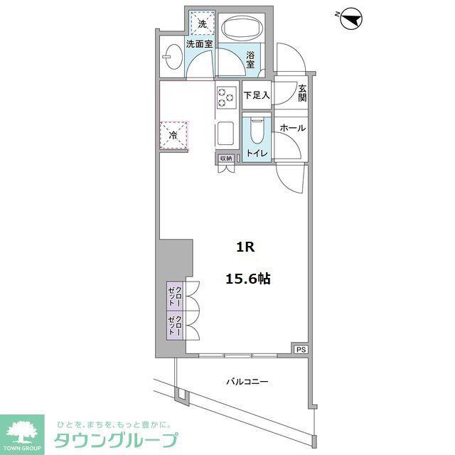 大崎ウエストシティタワーズE棟(ワンルーム/3階)の間取り写真