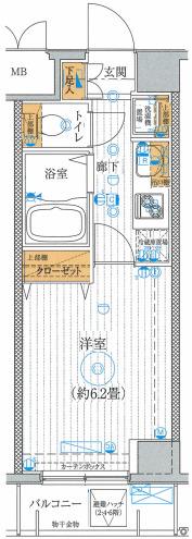 ル・リオン南砂町(1K/3階)の間取り写真
