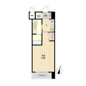 アントラ立町(1K/6階)の間取り写真