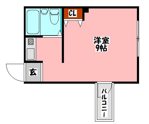 ラーナ23(ワンルーム/3階)の間取り写真