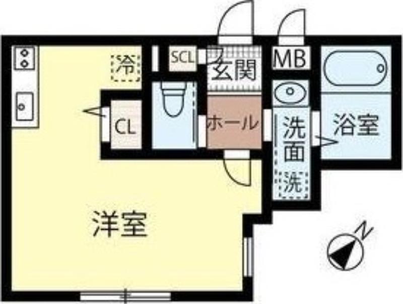 JEEKBLAU豊平(1K/3階)の間取り写真