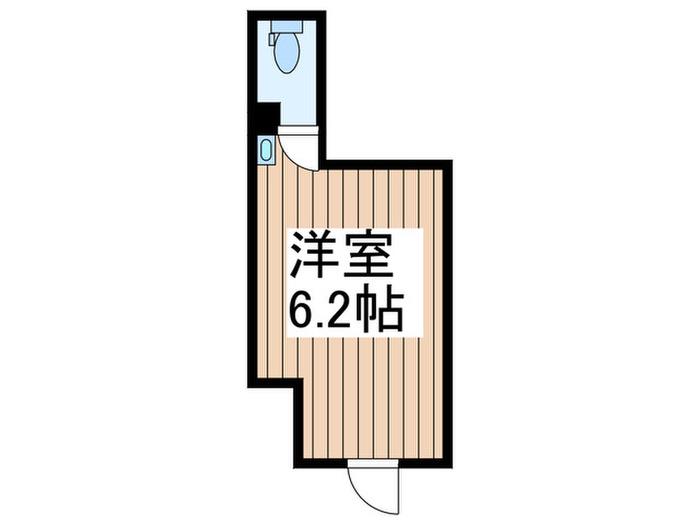 スカイコートビル(ワンルーム/1階)の間取り写真