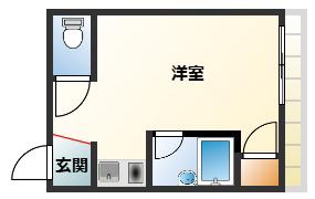 シャルム十三(ワンルーム/3階)の間取り写真