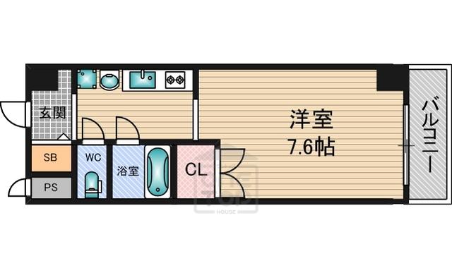 E-GATE(1K/5階)の間取り写真