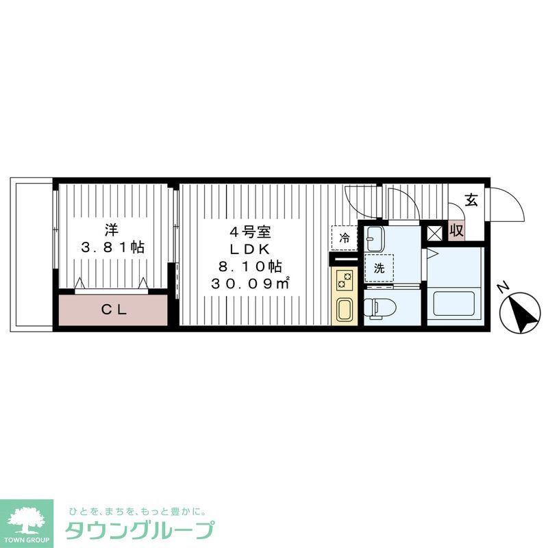 アブニールブリアン上本郷(1LDK/2階)の間取り写真