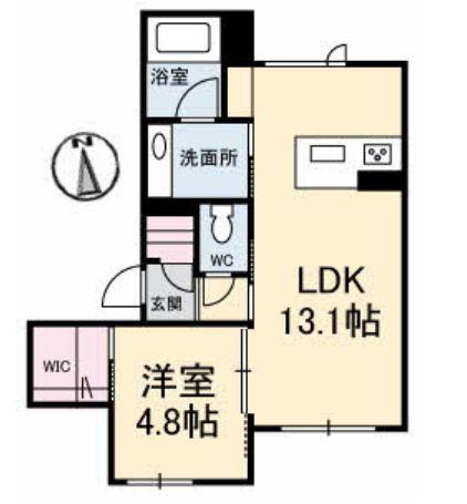 ドリーミオ(1LDK/1階)の間取り写真