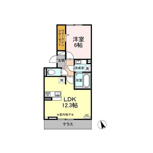 D-ROOMエターナル武田(1LDK/1階)の間取り写真