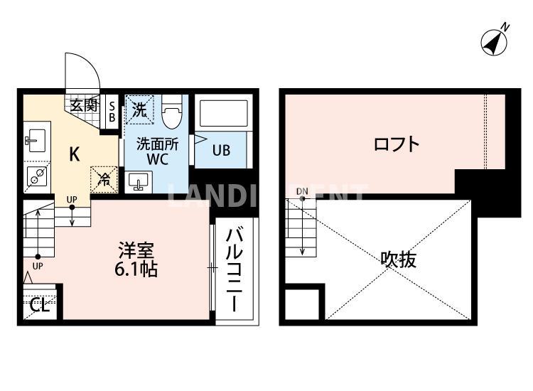 エトワレール吉塚(1K/2階)の間取り写真