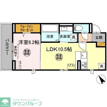 DROOM花園(1LDK/3階)の間取り写真