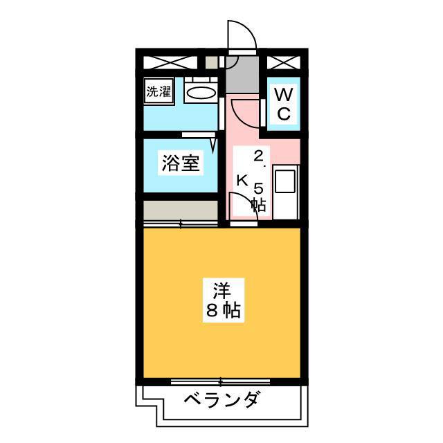 サンセントラル(1K/3階)の間取り写真