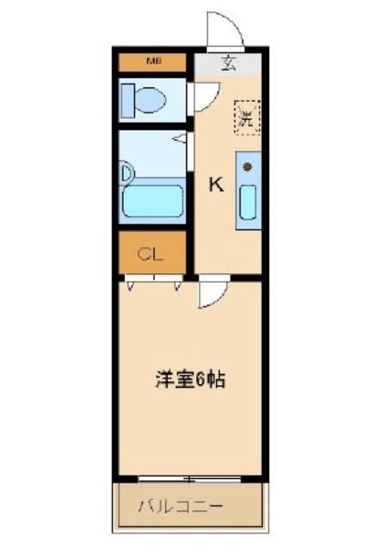 カペラII(1K/3階)の間取り写真