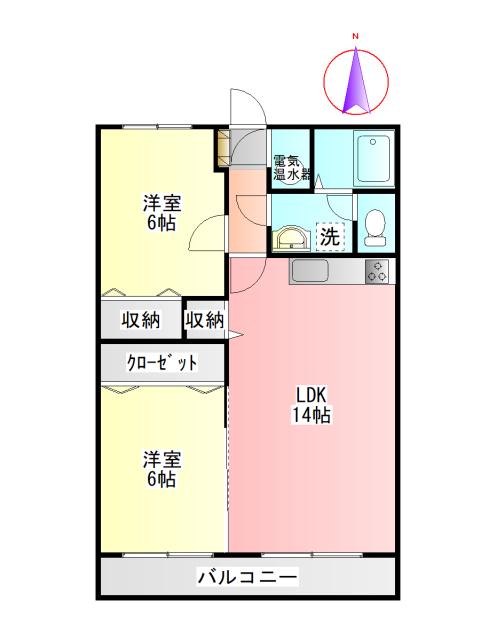 SENOX-I(2LDK/1階)の間取り写真